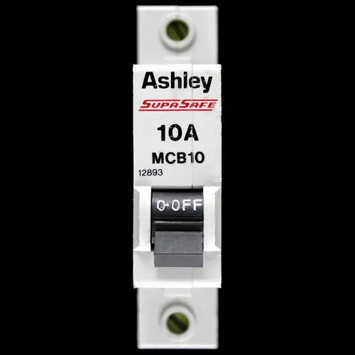 ASHLEY 10 AMP TYPE 1 M6 MCB CIRCUIT BREAKER SUPASAFE MCB10 12893