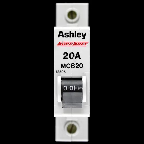 ASHLEY 20 AMP TYPE 1 M6 MCB CIRCUIT BREAKER SUPASAFE MCB20 12895