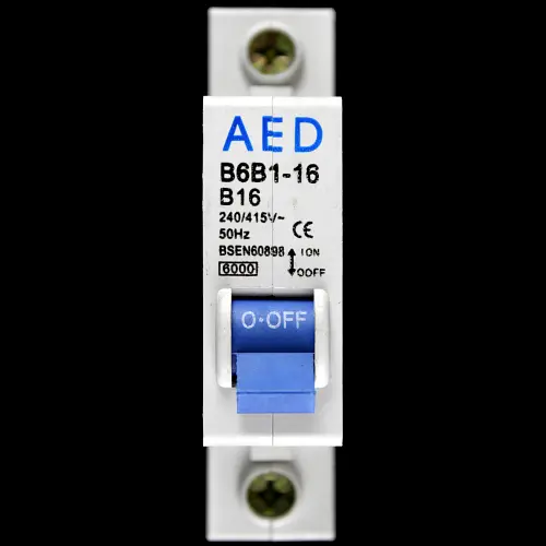 AED 16 AMP CURVE B 6kA MCB CIRCUIT BREAKER B6B1-16