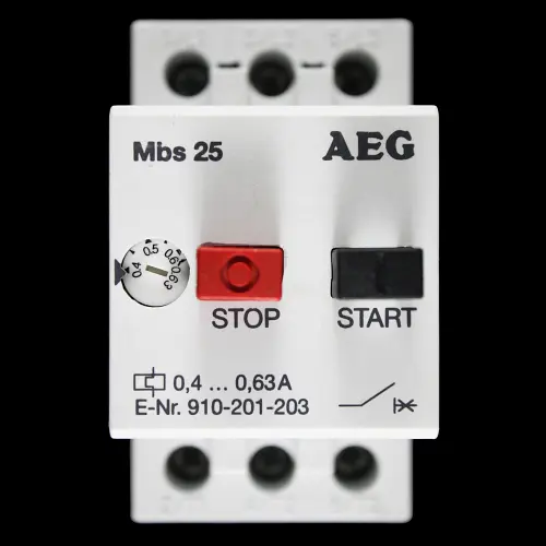AEG 0.4-0.63A MOTOR STARTER 910-201-203 MBS25