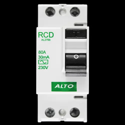 ALTO 80 AMP 30mA DOUBLE POLE RCD TYPE AC AL2766