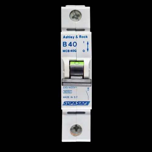 ASHLEY & ROCK 40 AMP CURVE B 6kA MCB CIRCUIT BREAKER MCB40G SUPASAFE