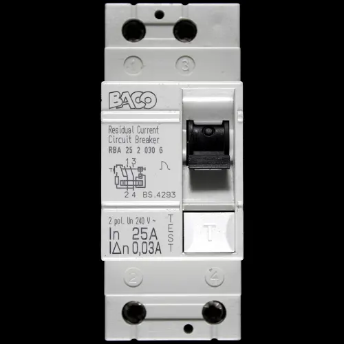 BACO 25 RCCB DOUBLE POLE 30mA RBA 25 2 030 G