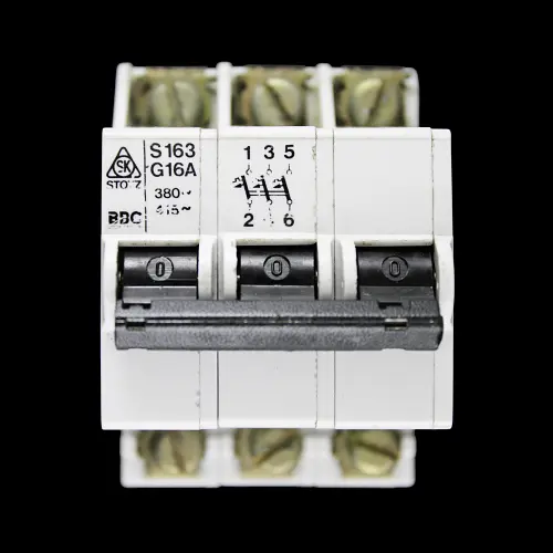BBC 16 AMP CURVE G 6kA TRIPLE POLE MCB CIRCUIT BREAKER S163 STOTZ