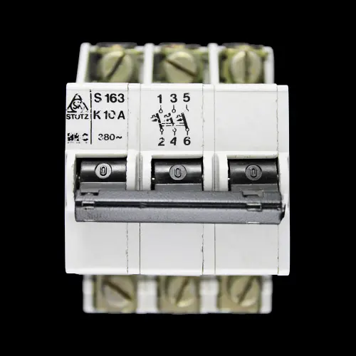 BBC 10 AMP CURVE K 4.5kA TRIPLE POLE MCB CIRCUIT BREAKER S163 STOTZ