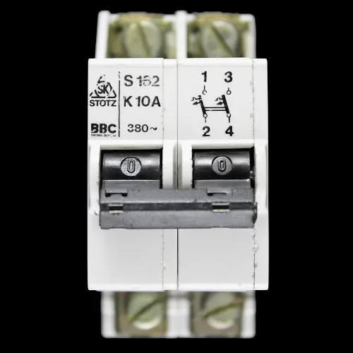 BBC 10 AMP CURVE K 4.5kA DOUBLE POLE MCB CIRCUIT BREAKER S162 STOTZ