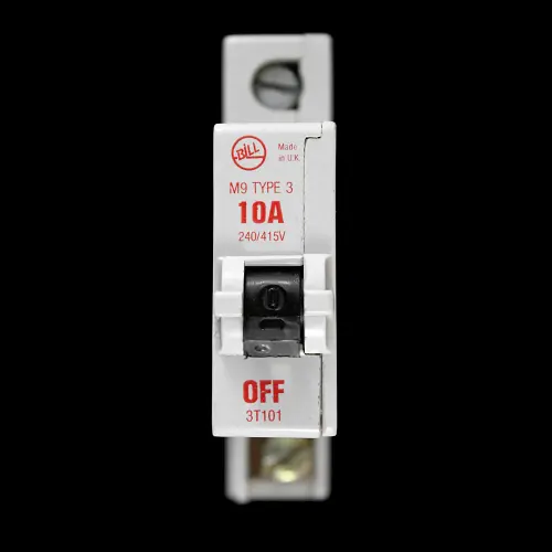 BILL 10 AMP TYPE 3 M9 MCB CIRCUIT BREAKER 3T101 RED