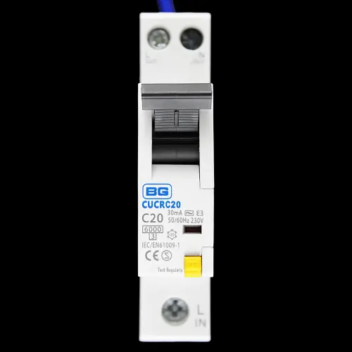 BG BRITISH GENERAL 20 AMP CURVE C 6kA 30mA RCBO TYPE AC CUCRC20