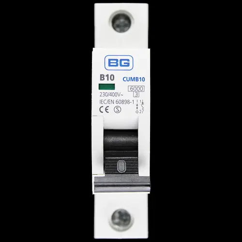 BG BRITISH GENERAL 10 AMP CURVE B 6kA MCB CIRCUIT BREAKER CUMB10 S2