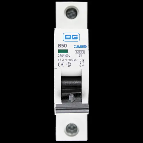 BG BRITISH GENERAL 50 AMP CURVE B 6kA MCB CIRCUIT BREAKER CUMB50 S2