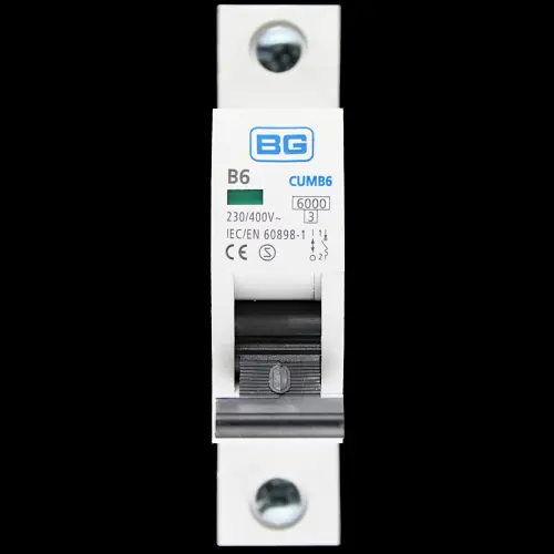 BG BRITISH GENERAL 6 AMP CURVE B 6kA MCB CIRCUIT BREAKER CUMB6-XD