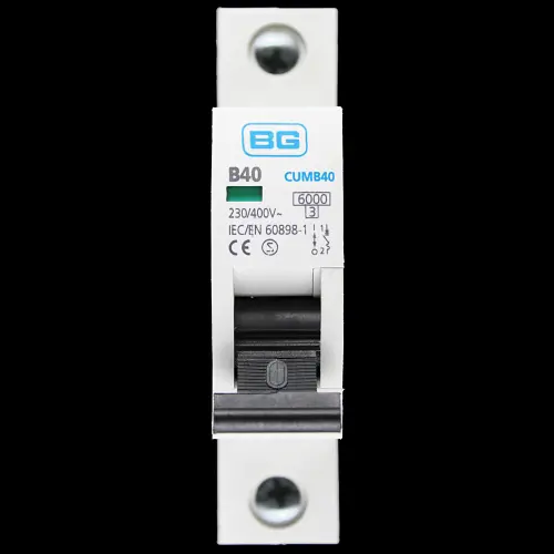 BG BRITISH GENERAL 40 AMP CURVE B 6kA MCB CIRCUIT BREAKER CUMB40 S3