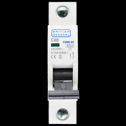 BG BRITISH GENERAL 40 AMP CURVE C 6kA MCB CIRCUIT BREAKER CUMC40 S3