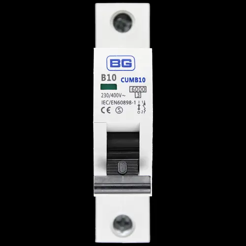 BG BRITISH GENERAL 10 AMP CURVE B 6kA MCB CIRCUIT BREAKER CUMB10 S1