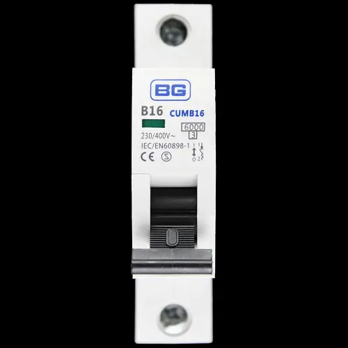 BG BRITISH GENERAL 16 AMP CURVE B 6kA MCB CIRCUIT BREAKER CUMB16 S1