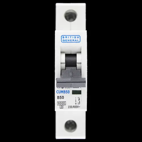 BG BRITISH GENERAL 50 AMP CURVE B 6kA MCB CIRCUIT BREAKER CUMB50 S5