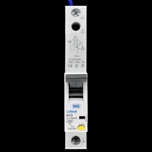 BG BRITISH GENERAL 40 AMP CURVE B 6kA 30mA RCBO TYPE AC CURBA40