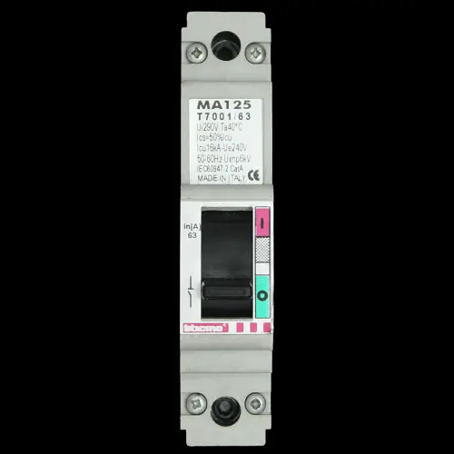 BTICINO 63 AMP 16kA MCCB T7001/63 MA125