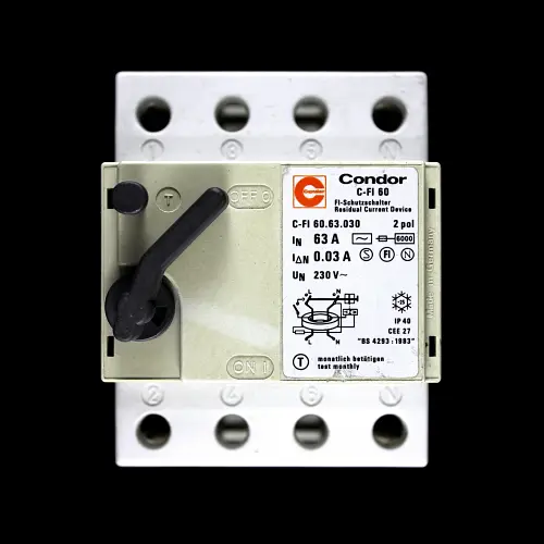 CONDOR 63 RCD DOUBLE POLE 30mA TYPE AC C-FI 60.63.030