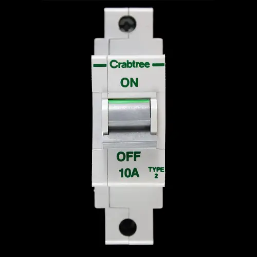 CRABTREE 10 AMP TYPE 2 M9 MCB CIRCUIT BREAKER POLESTAR