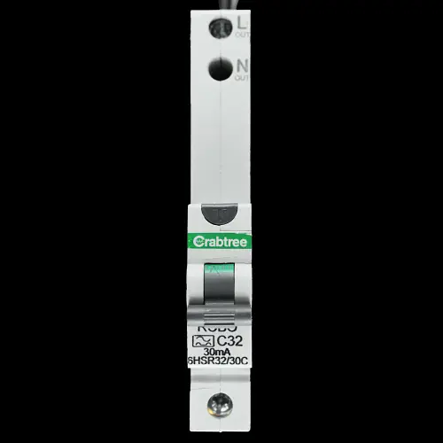 CRABTREE 32 AMP CURVE C 10kA 30mA RCBO TYPE A LOADSTAR 6HSR32/30C
