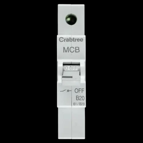CRABTREE 20 AMP CURVE B 6kA MCB CIRCUIT BREAKER 61/B20 STARBREAKER G