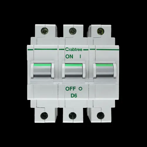CRABTREE 6 AMP CURVE D 10kA TRIPLE POLE MCB CIRCUIT BREAKER POLESTAR 63D/06