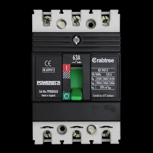 CRABTREE 63 MCCB TRIPLE POLE 16kA 7PBGB363 POWERSTAR