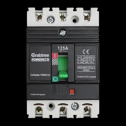 CRABTREE 125 MCCB TRIPLE POLE 16kA 7PBGB3125 POWERSTAR