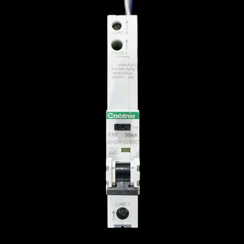 CRABTREE 10 AMP CURVE C 10kA 30mA RCBO TYPE A 6HSR10/30C LOADSTAR