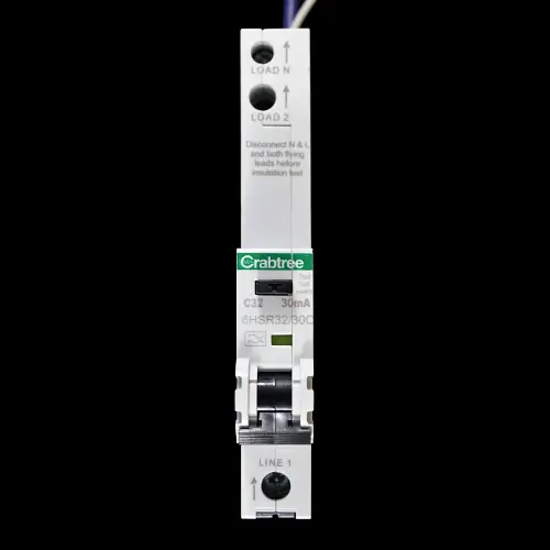 CRABTREE 32 AMP CURVE C 10kA 30mA RCBO TYPE A 6HSR32/30C LOADSTAR