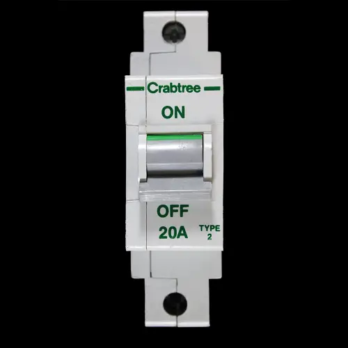 CRABTREE 20 AMP TYPE 2 M9 MCB CIRCUIT BREAKER POLESTAR