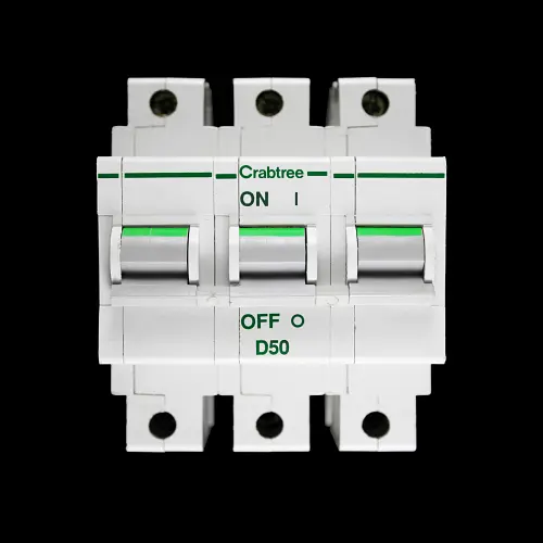 CRABTREE 50 AMP CURVE D 10kA TRIPLE POLE MCB CIRCUIT BREAKER POLESTAR
