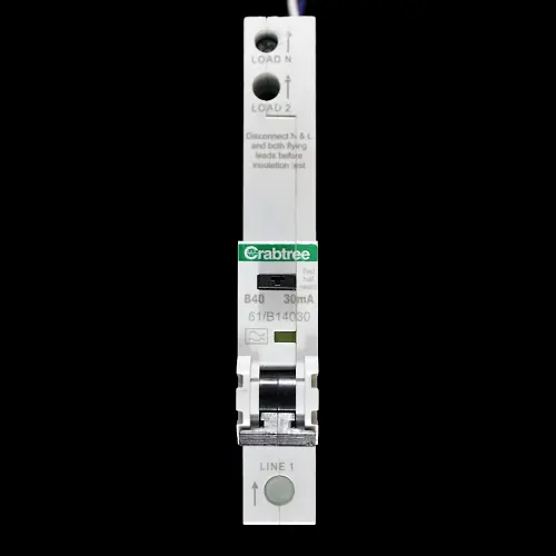 CRABTREE 40 AMP CURVE B 6kA 30mA RCBO TYPE A 61/B14030 STARBREAKER WC