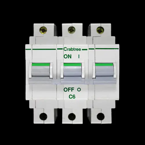 CRABTREE 6 AMP CURVE C 16kA TRIPLE POLE MCB CIRCUIT BREAKER POLESTAR 63C/06