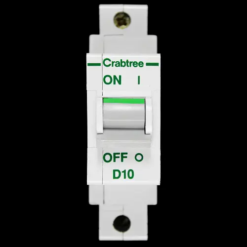 CRABTREE 10 AMP CURVE D 10kA MCB CIRCUIT BREAKER POLESTAR 60D/10