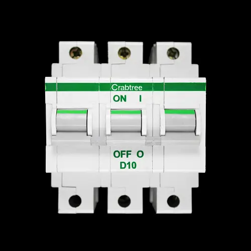 CRABTREE 10 AMP CURVE D 10kA TRIPLE POLE MCB CIRCUIT BREAKER POLESTAR