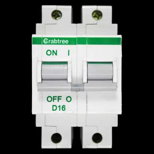 CRABTREE 16 AMP CURVE D 16kA DOUBLE POLE MCB CIRCUIT BREAKER POLESTAR