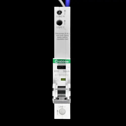 CRABTREE 50 AMP CURVE B 6kA 30mA RCBO TYPE A 61/B15030 STARBREAKER