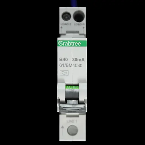 CRABTREE 40 AMP CURVE B 6kA 30mA RCBO TYPE A 61/BM4030 STARBREAKER