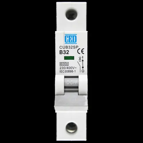 CED 32 AMP CURVE B 6kA MCB CIRCUIT BREAKER CUB32SP W