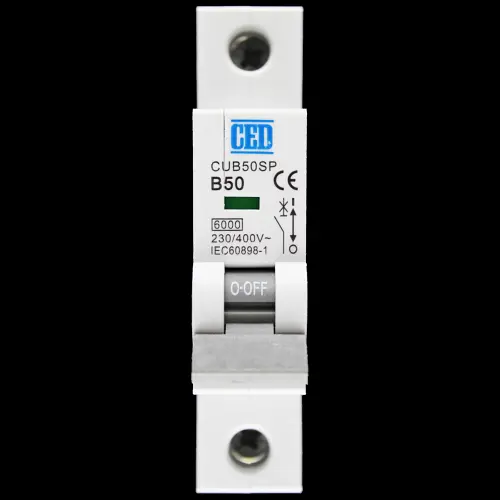 CED 50 AMP CURVE B 6kA MCB CIRCUIT BREAKER CUB50SP W