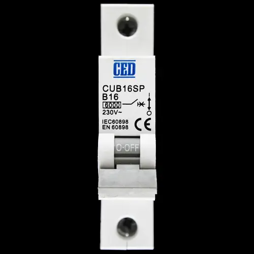 CED 16 AMP CURVE B 6kA MCB CIRCUIT BREAKER CUB16SP