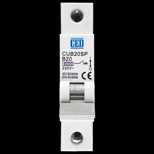 CED 20 AMP CURVE B 6kA MCB CIRCUIT BREAKER CUB20SP