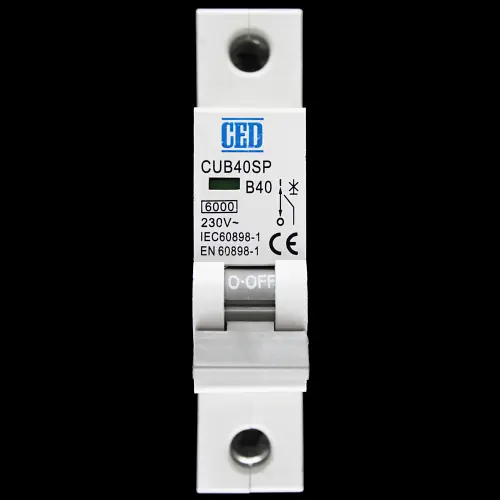 CED 40 AMP CURVE B 6kA MCB CIRCUIT BREAKER CUB40SP WL