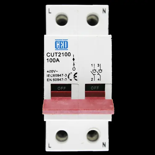 CED 100 AMP DOUBLE POLE MAIN SWITCH DISCONNECTOR CUT2100