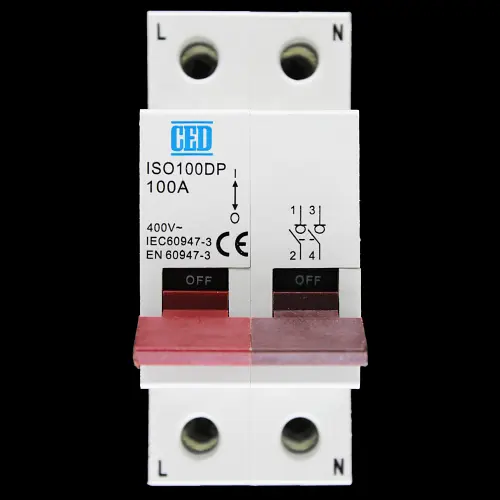 CED 100 AMP DOUBLE POLE MAIN SWITCH DISCONNECTOR ISO100DP