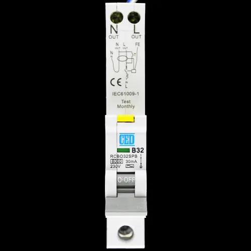 CED B 32 RCBO 6kA 30mA TYPE AC RCBO32SPB SB
