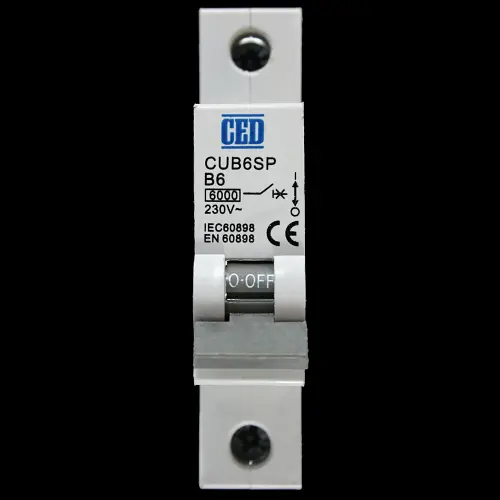 CED 6 AMP CURVE B 6kA MCB CIRCUIT BREAKER CUB6SP