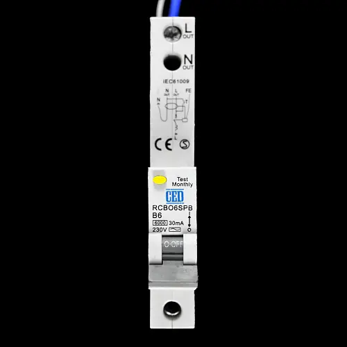CED B 6 RCBO 6kA 30mA TYPE AC RCBO6SPB RB